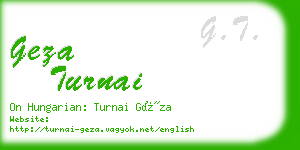 geza turnai business card